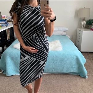 ASOS Geometric Midi Maternity Dress